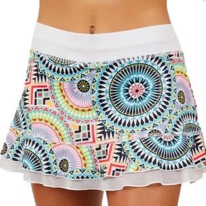 Sofibella Medallion print tennis skirt